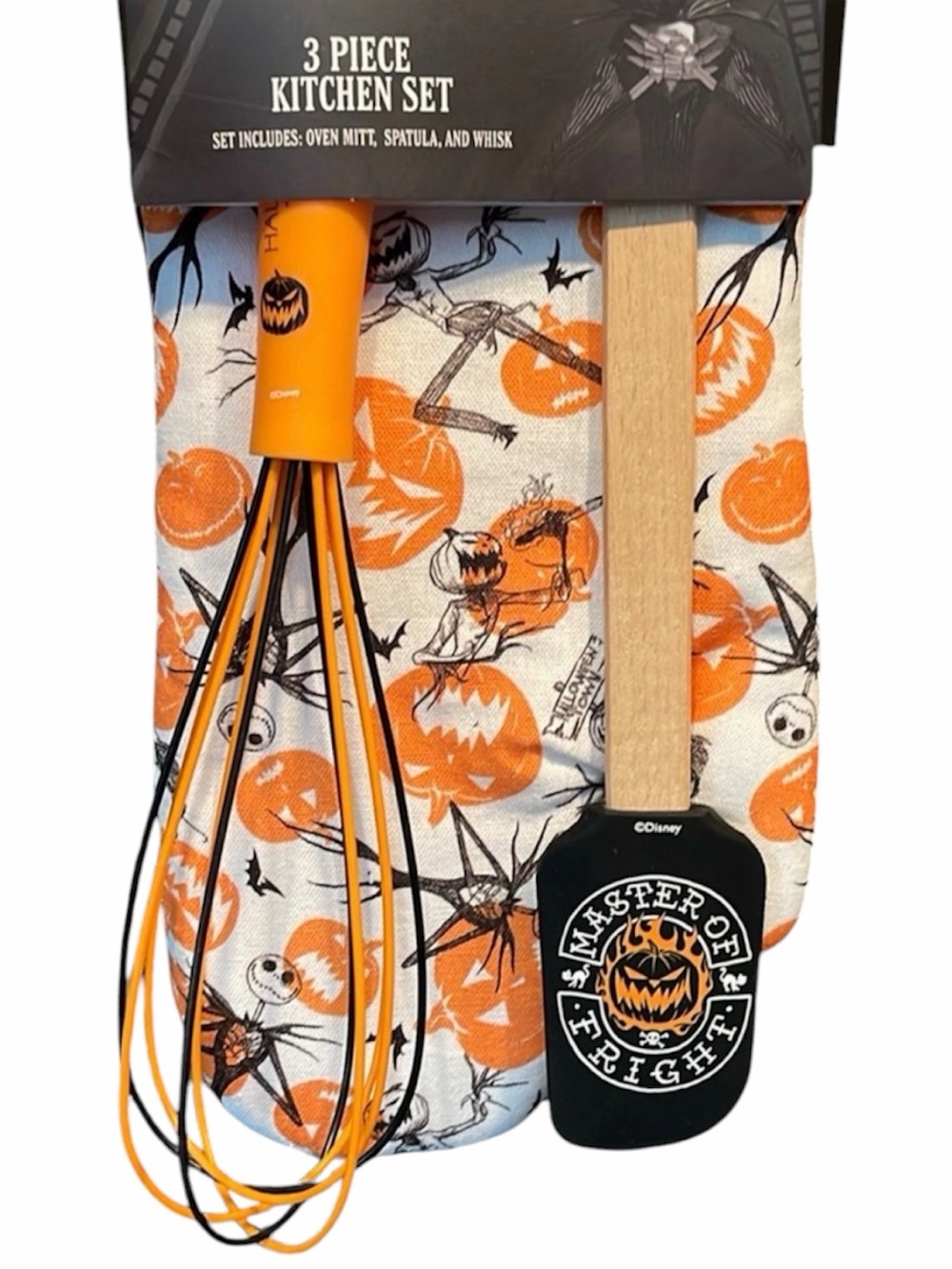 The Nightmare Before Christmas Kitchen Set Disney Jack Oven Mitt Spatula Whisk